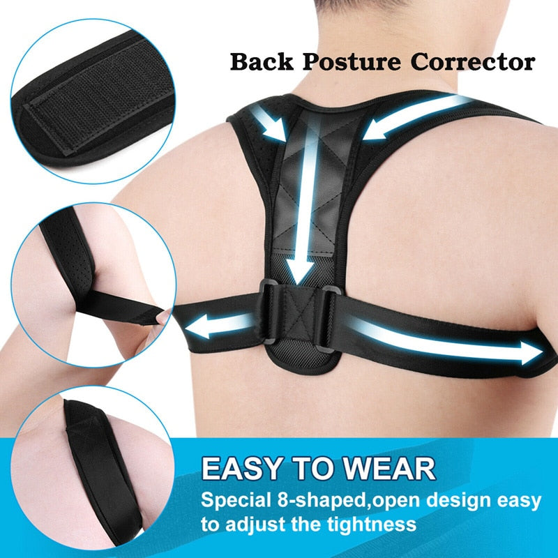 Back Posture Corrector  Belt Adjustable  Clavicle Spine Back Shoulder Lumbar Posture Correction